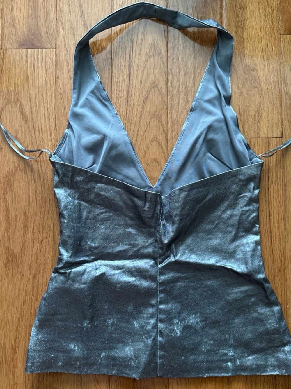 Zara Metallic Silver Halter Tank Top - Picture 4 of 6